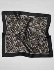 Black Mini Paisley Pocket Square