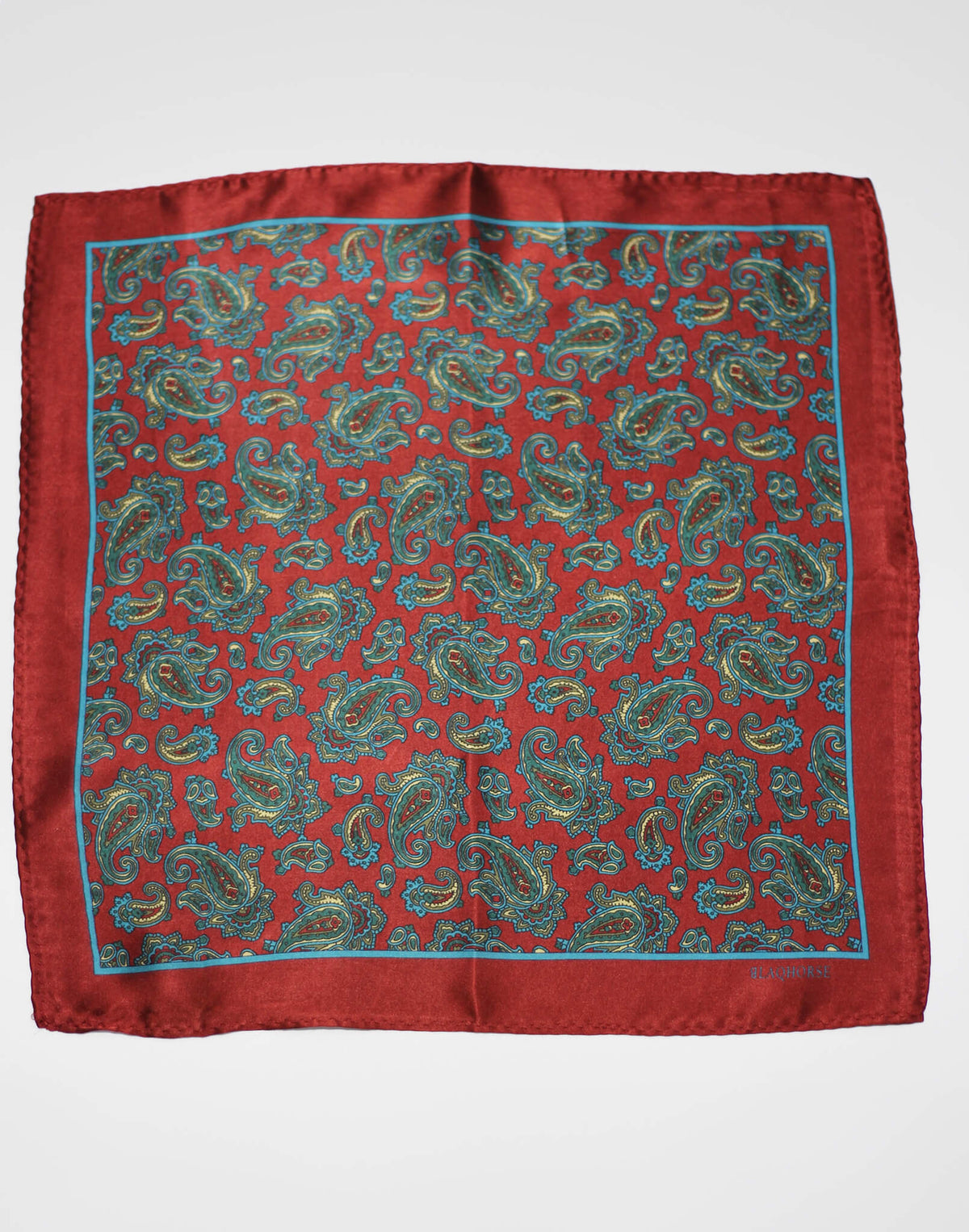 Red Paisley Pocket Square