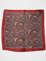 Red Paisley Pocket Square