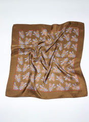 Brown Paisley Pocket Square