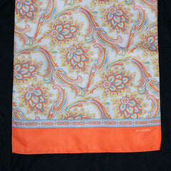 Orange Floral Long Scarf