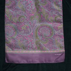 Purple and Pink Paisley Long Scarf