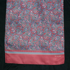 Red Small Paisley Long Scarf