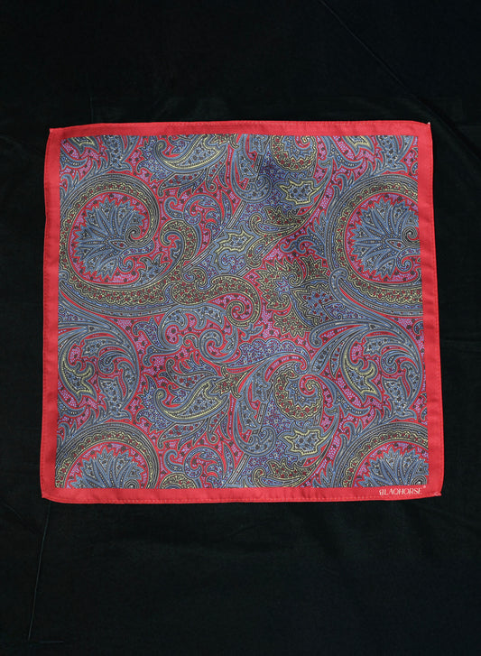 Red And Pink Abstract Long Scarf