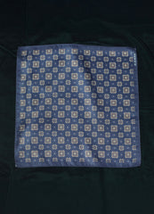 Navy Medallion Long Scarf