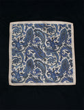 Navy On Peach Paisley Long Scarf