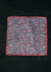 Red Small Paisley Long Scarf