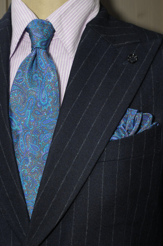 Shades Of Blue Silk Tie Set