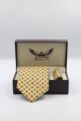 Lemon Medallion Silk Tie Set