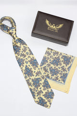 Aqua Butter Paisley Silk Tie Set