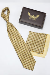 Lemon Medallion Silk Tie Set