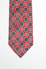 Red and Blue Mandala Silk Tie Set