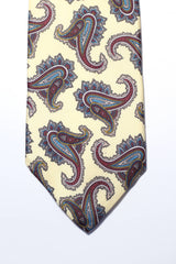 Beige On Maroon Paisley Silk Tie Set