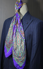 Purple and Sea Green Neck Scarf