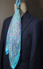 Pink And Aqua Blue Neck Scarf