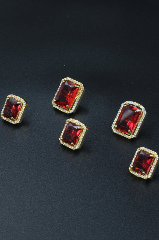 Ruby Red Button Set ( Set 7 big and 6 small )