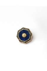 Sapphire Octagonal Button Set ( Set 7 big and 6 small )