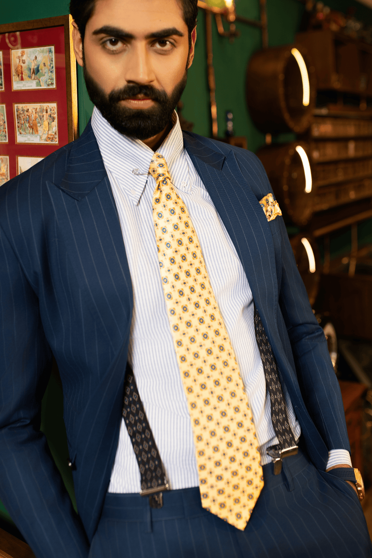 Lemoncello Mandala Silk Tie Set