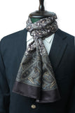 Wine Small Paisley Long Scarf