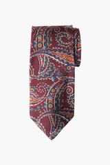 Burgundy Paisley Silk Tie Set