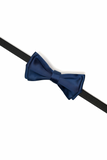 Navy Blue Satin Bow Tie