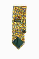 Blue Yellow Paisley Silk Tie Set
