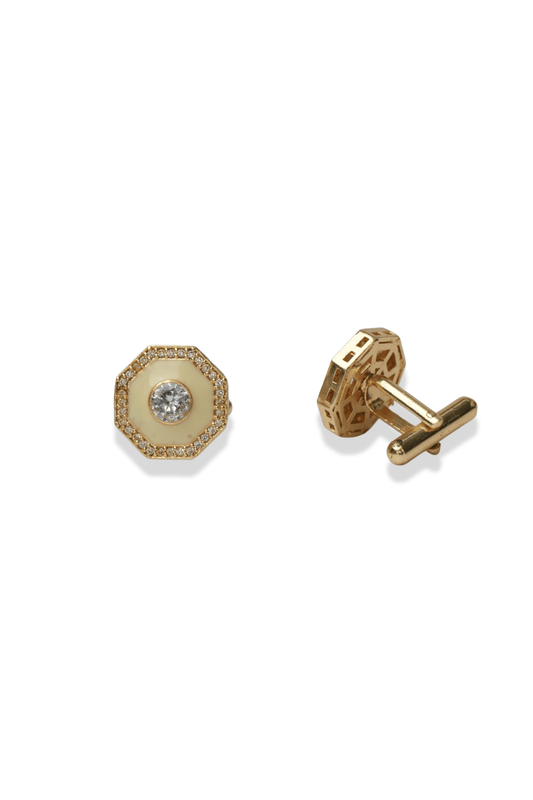 Ivory Facet Cufflinks