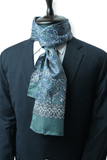 Deep Green Paisley Long Scarf