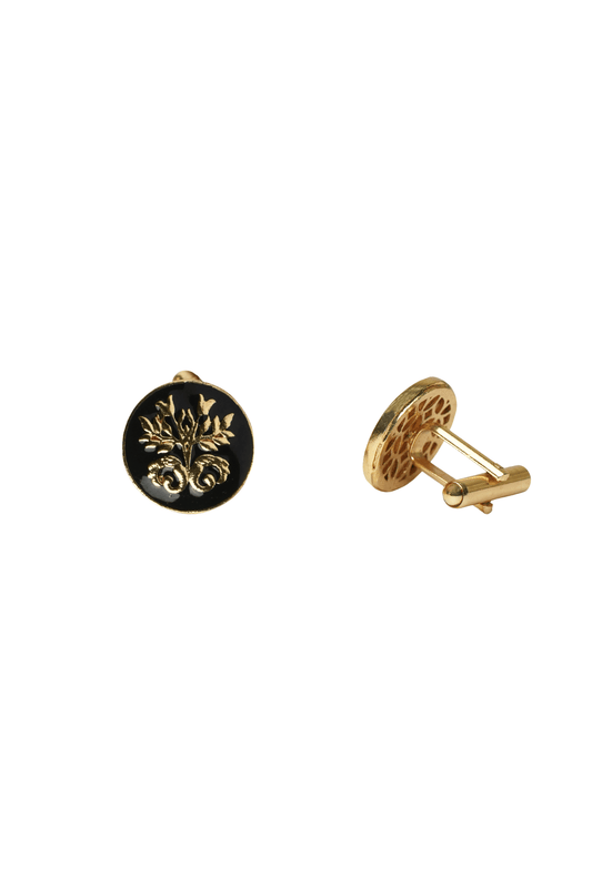 Zafar Noir Crest Cufflinks