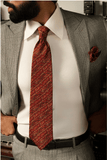 Tomato Striped Paisley Silk Tie Set