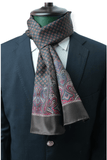 Brown Geometric Long Scarf