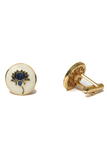 Azure Lotus Cufflinks