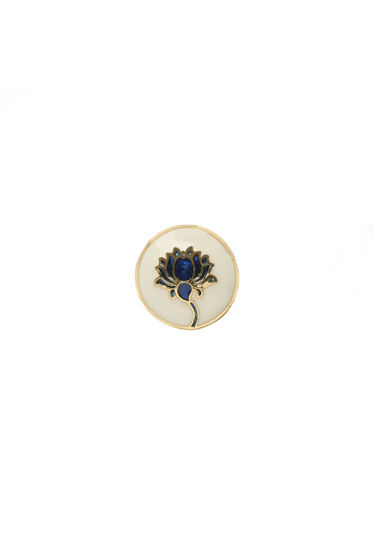Azure Lotus Cufflinks