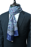 Navy and Pink Heritage Long Scarf