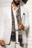 Navy Batik Long Scarf