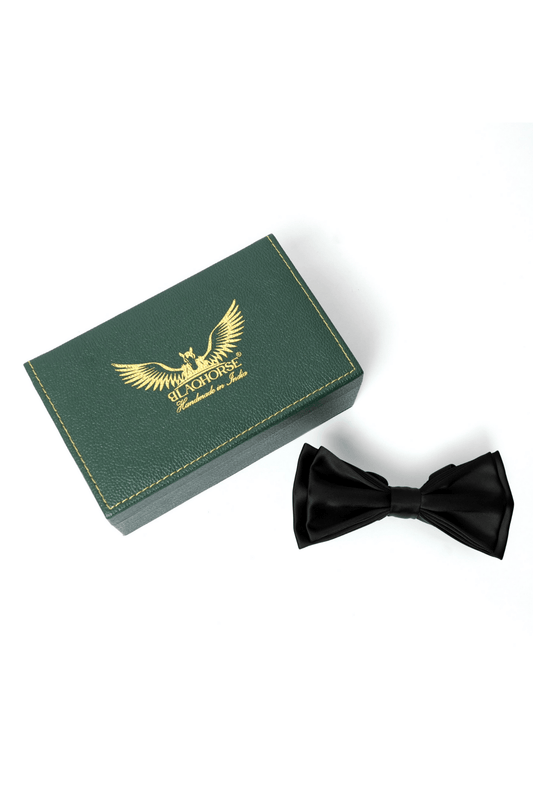 Black Satin Bow Tie