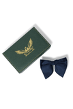 Navy Satin Butterfly Bow Tie