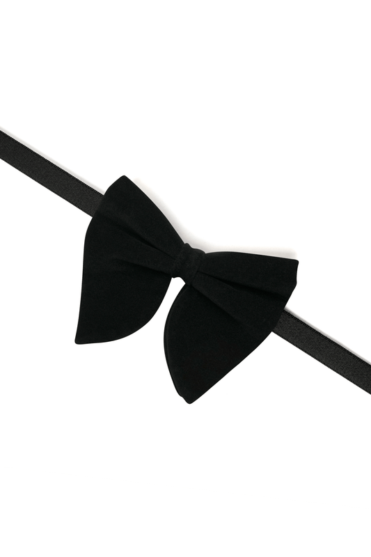 Black Velvet Butterfly Bow Tie