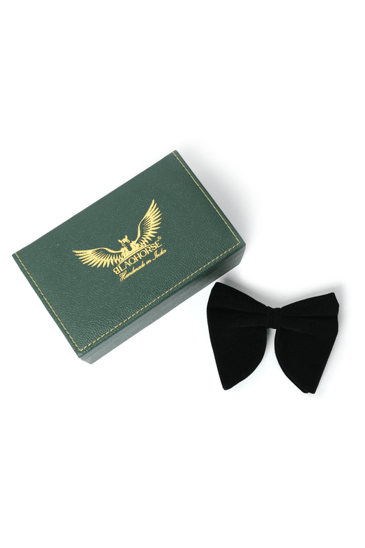Black Velvet Butterfly Bow Tie