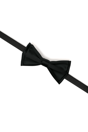 Black Satin Bow Tie