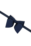 Navy Satin Butterfly Bow Tie