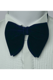 Navy Velvet Butterfly Bow Tie