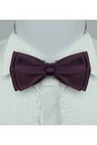 Wine Satin Bow Tie