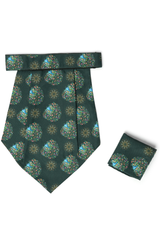 Indian Peacock Green Cravat