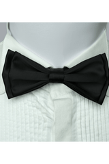 Black Satin Bow Tie