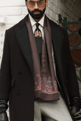 Brown Geometric Long Scarf